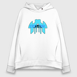 Толстовка оверсайз женская Cortex голубой aneurism iv, цвет: белый