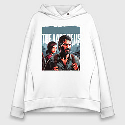 Толстовка оверсайз женская The last of us - Joel and Ellie adventure, цвет: белый