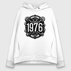Толстовка оверсайз женская Механический год 1976, цвет: белый