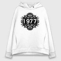 Толстовка оверсайз женская Механический год 1977, цвет: белый