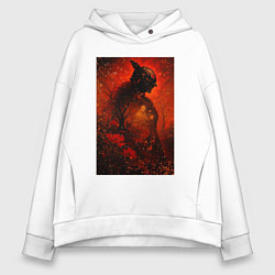 Толстовка оверсайз женская Маления, цвет: белый