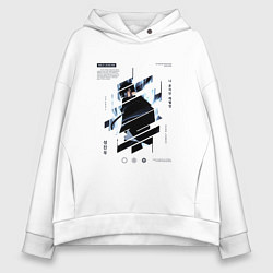 Толстовка оверсайз женская Поднятие уровня в одиночку, Сон Джин-У, цвет: белый