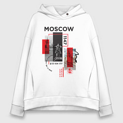 Женское худи оверсайз Москва коллаж