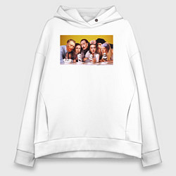 Толстовка оверсайз женская Художниик друзья, цвет: белый