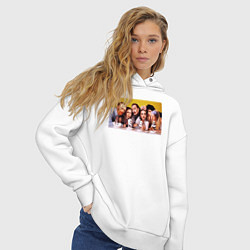 Толстовка оверсайз женская Художниик друзья, цвет: белый — фото 2