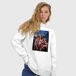 Толстовка оверсайз женская Искусство в большом городе - art and the city, цвет: белый — фото 2