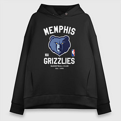 Толстовка оверсайз женская Memphis Grizzlies - NBA team, цвет: черный