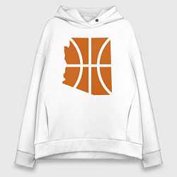 Толстовка оверсайз женская Arizona - Phoenix Suns, цвет: белый