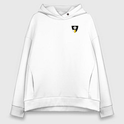 Толстовка оверсайз женская Щит с гербо Российской Империи Христианский, цвет: белый