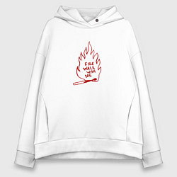Женское худи оверсайз Fire Walk With Me