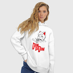 Толстовка оверсайз женская Dandadan - chill, цвет: белый — фото 2