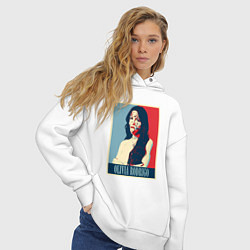 Толстовка оверсайз женская Оливия Родриго, цвет: белый — фото 2