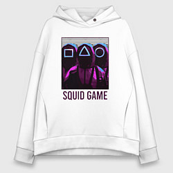 Толстовка оверсайз женская Squid game shadows, цвет: белый