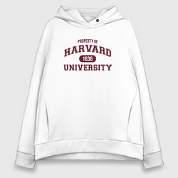 Толстовка оверсайз женская Harvard, цвет: белый