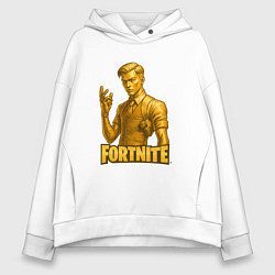 Толстовка оверсайз женская Золотой Мидас Fortnite, цвет: белый