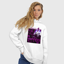 Толстовка оверсайз женская Depeche Mode in violet, цвет: белый — фото 2