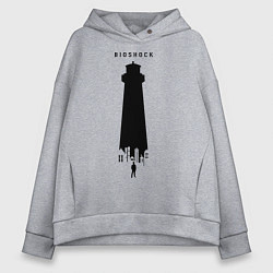 Толстовка оверсайз женская Биошок маяк, цвет: меланж