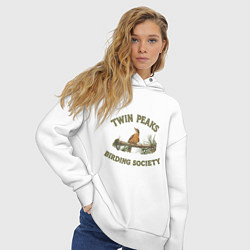 Толстовка оверсайз женская Twin Peaks birding society, цвет: белый — фото 2