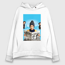 Толстовка оверсайз женская Один дома в Нью-Йорке, цвет: белый