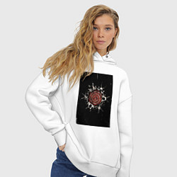 Толстовка оверсайз женская Saw game, цвет: белый — фото 2