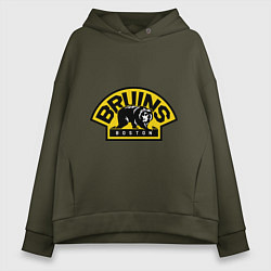 Толстовка оверсайз женская HC Boston Bruins Label, цвет: хаки