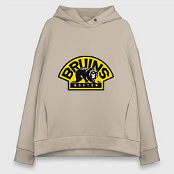 Толстовка оверсайз женская HC Boston Bruins Label, цвет: миндальный