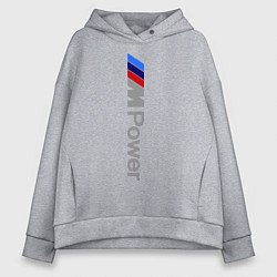Толстовка оверсайз женская BMW M Power, цвет: меланж