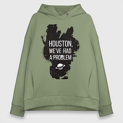 Толстовка оверсайз женская Хьюстон, у нас проблемы, цвет: авокадо