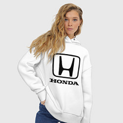 Толстовка оверсайз женская Honda logo, цвет: белый — фото 2