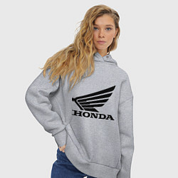 Толстовка оверсайз женская Honda Motor, цвет: меланж — фото 2