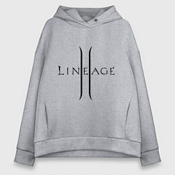 Толстовка оверсайз женская Lineage logo, цвет: меланж
