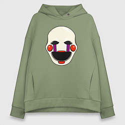 Толстовка оверсайз женская Puppet FNAF Марионетка, цвет: авокадо