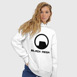 Толстовка оверсайз женская Black Mesa: Logo, цвет: белый — фото 2