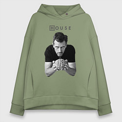 Толстовка оверсайз женская House Brain, цвет: авокадо