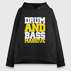 Женское худи оверсайз DRUM AND BASS MASSIVE