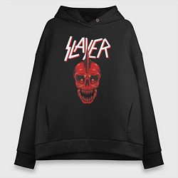 Толстовка оверсайз женская Slayer Punk, цвет: черный