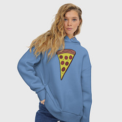 Толстовка оверсайз женская Pizza man, цвет: мягкое небо — фото 2