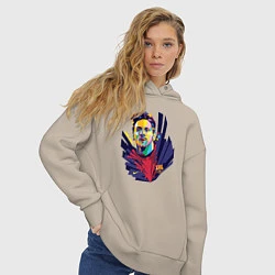 Толстовка оверсайз женская Messi Art, цвет: миндальный — фото 2