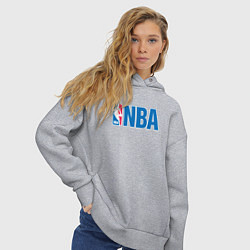 Толстовка оверсайз женская NBA, цвет: меланж — фото 2