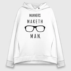 Женское худи оверсайз Kingsman: Manners maketh man