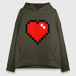 Толстовка оверсайз женская Minecraft Lover, цвет: хаки