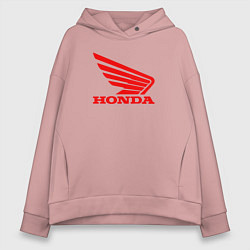 Толстовка оверсайз женская Honda Red, цвет: пыльно-розовый