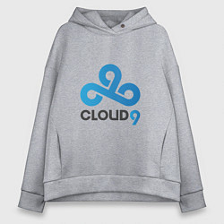 Толстовка оверсайз женская Cloud9, цвет: меланж