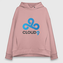 Толстовка оверсайз женская Cloud9, цвет: пыльно-розовый
