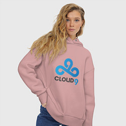 Толстовка оверсайз женская Cloud9, цвет: пыльно-розовый — фото 2
