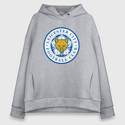 Толстовка оверсайз женская Leicester City FC, цвет: меланж
