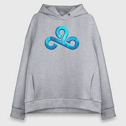 Женское худи оверсайз Cloud9 Foil Металлический эффект