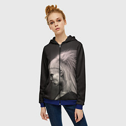 Толстовка на молнии женская Die Antwoord GIrl, цвет: 3D-синий — фото 2