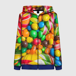 Женская толстовка на молнии Сладкие конфетки