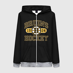 Толстовка на молнии женская Boston Bruins: Est.1924, цвет: 3D-меланж